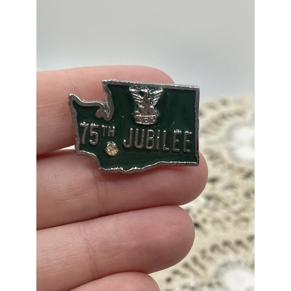 Fraternal Order of Eagles FOE Washington State 75th Jubilee Diamond‎ Lapel Pin